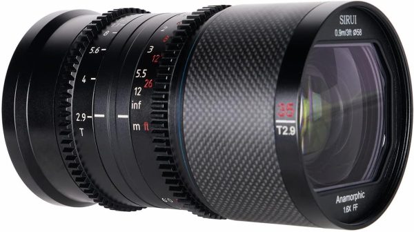 SIRUI Saturn 35mm T2.9 1.6X Full Frame Carbono Fibra Anamorphic  (Nature Flares, L Mount)
